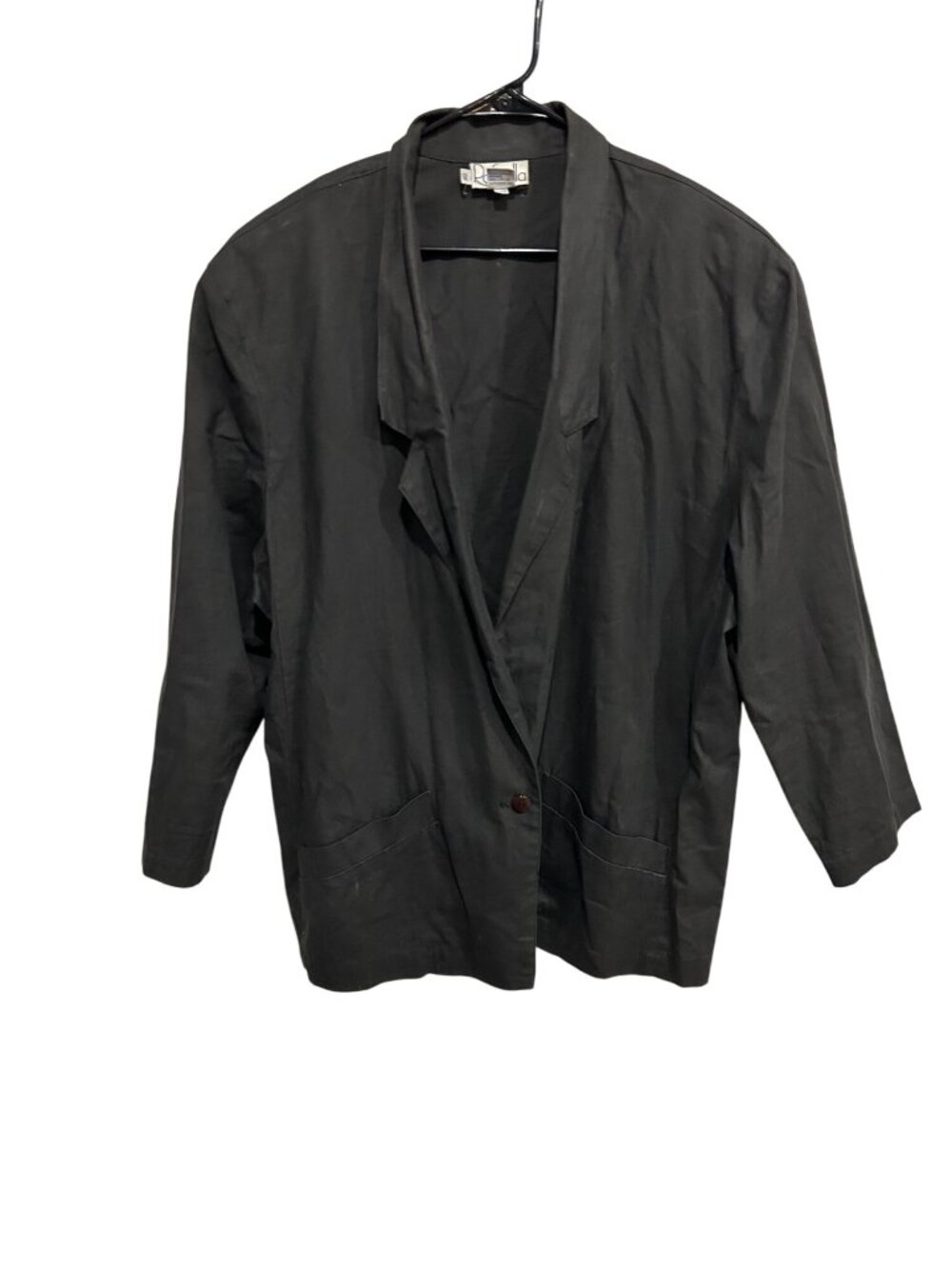 Rafaella Vintage Blazer Jacket Black Sz 22 Single Breasted Career Formal Wear